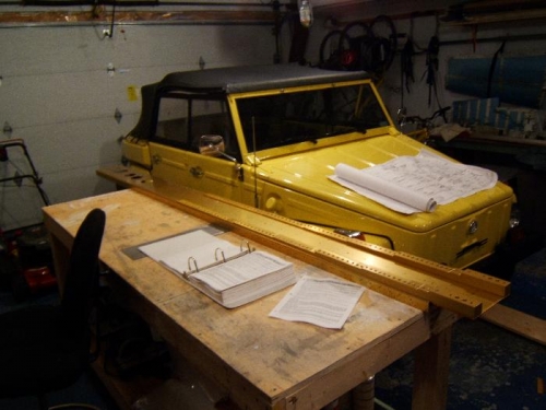 getting ready, VW thing makes a nice plan table