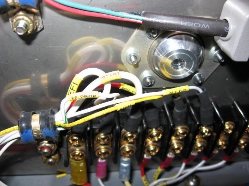 All wires on the terminal strip at the firewall