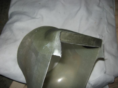 Clay used to build up the gap for the new top edge