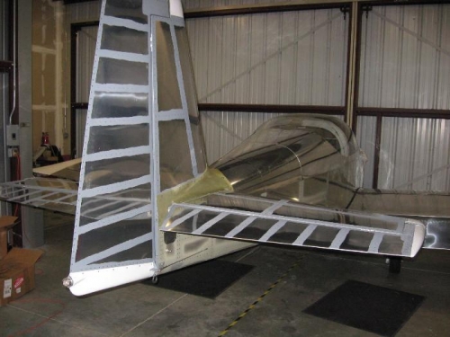 Empennage fairing installed