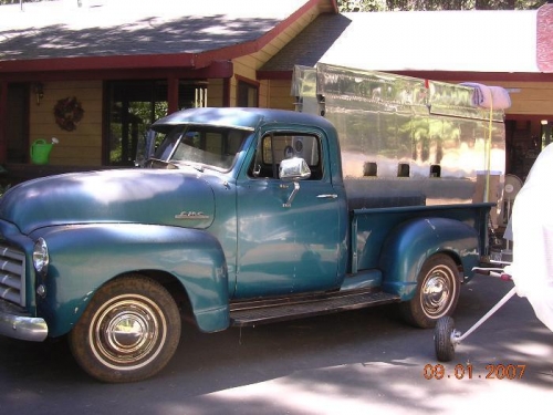 Wings securely loaded on the ole '53 Jimmy