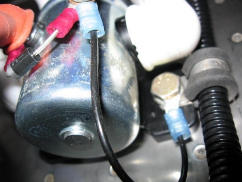 Alternator contactor with ground strap