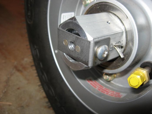Axle nut mod for jack stand