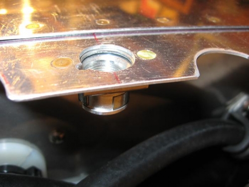 One of the free floating SkyLoc fasteners installed into the fastener strip