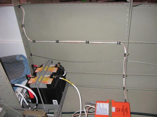 Path the ELT wiring takes forward and up the right side