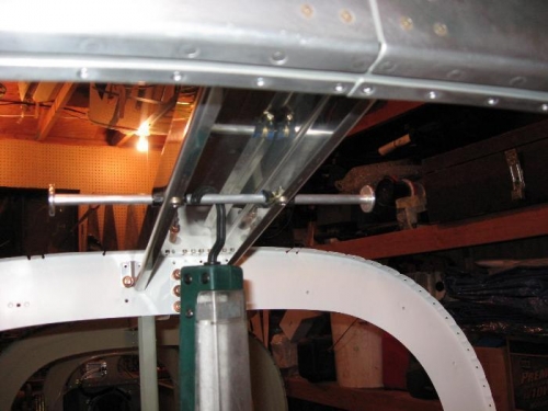 A #5 Adel clamp on each side secures the hanger.  Wow, now I have a place to hang the lamp!