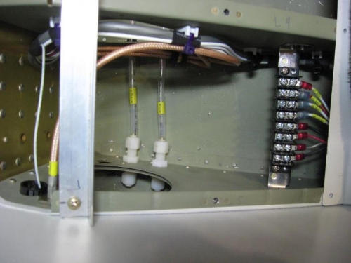 Another view of the left wing root wiring.