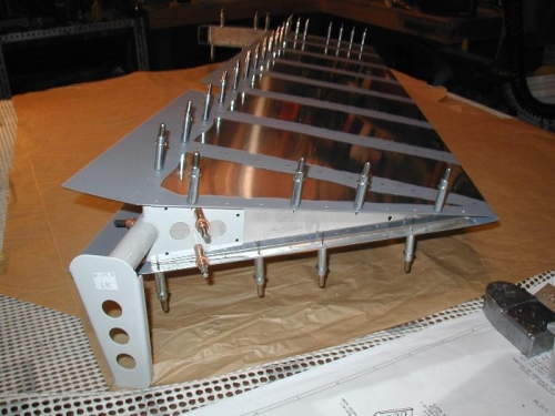 Right Elevator clecoed prior to assembly