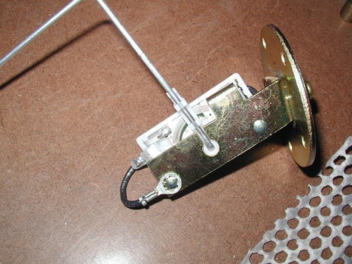 Wire installed correctly into and through the sending unit