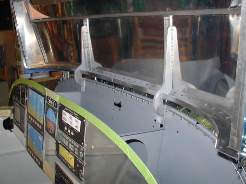 A view of both hinges and Canopy frame hinged upward