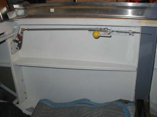 View of the left side latching mechanism