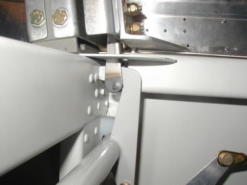 Left side canopy latch in closed position