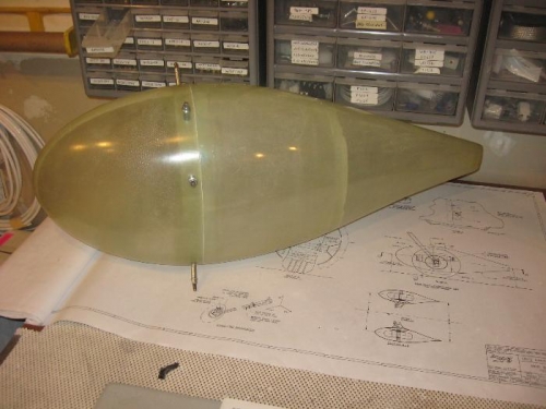 Wheel pant for right side ready to trim for the axle hole