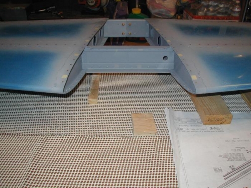 Front center view of completed HS