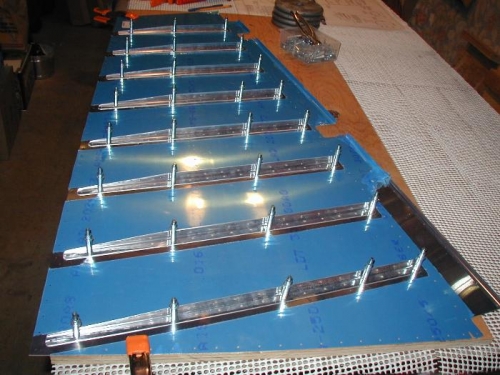 Left rudder stiffeners match drilled