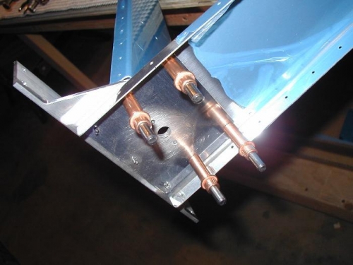 Bottom R-606PP reinforcement clecoed in place