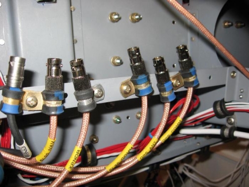 Coaxial's all lined up in a row with easy access