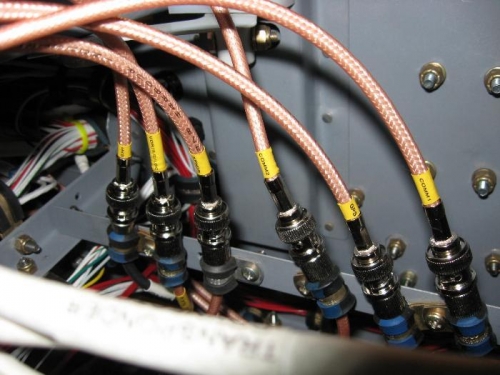 All 6 coaxial cable connections complete at this end