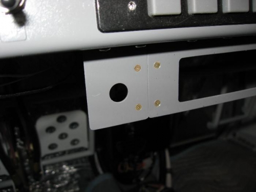 Switch bracket now installed and ready for switch and labeling