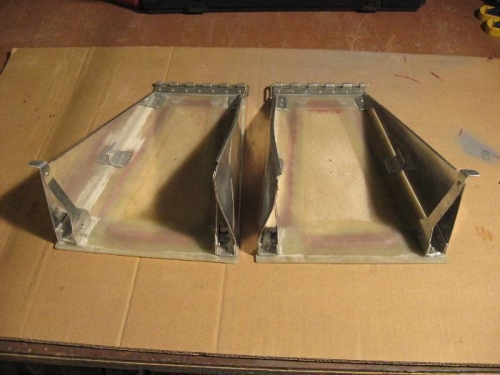 Completed flaps, epoxy adhesive curing