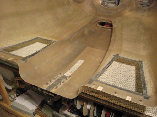 Cowling cleaned up with tape applied