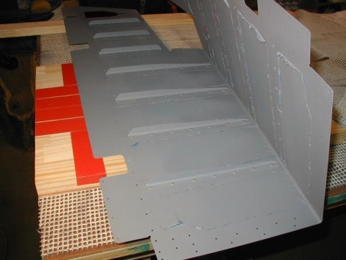 Bottom left Elevator stiffeners installed