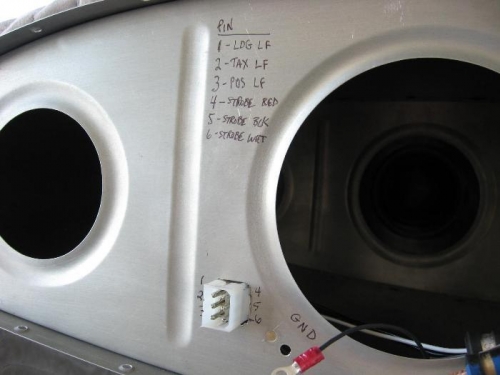 The wing portion with AMP bulkhead connector