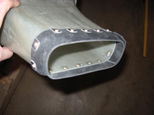 Baffling for Oil Cooler plenum riveted