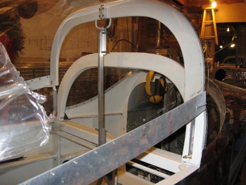 A view of the stand-offs holding up the canopy