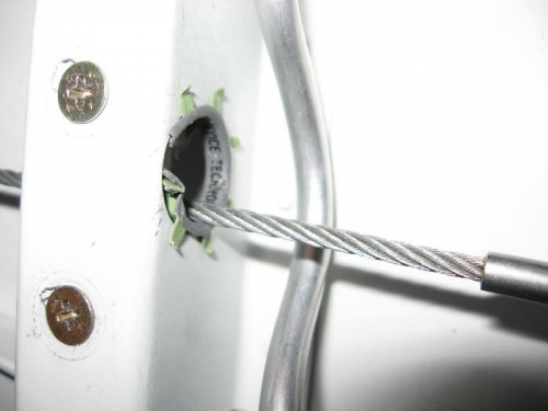 AN3 bolts in dimpled holes so that pant legs are not caught on bolt heads