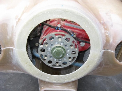 Rough sanding complete to blend new ring to cowling