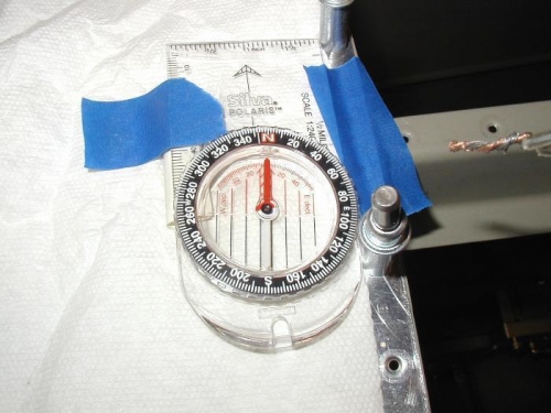 Needle centered on North