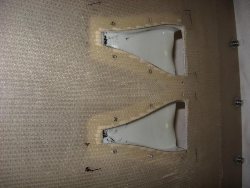 Fresh air vents curing (black is electrical tape adhesive which will clean off later)