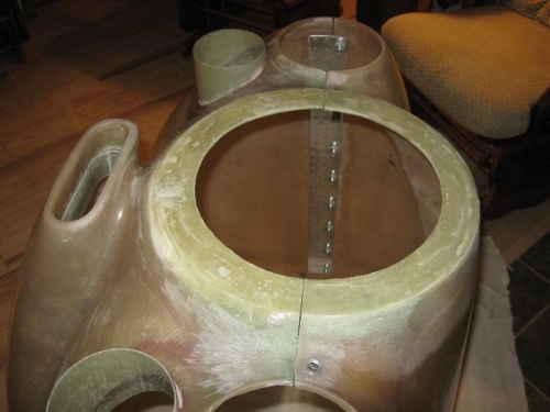 Filler curing on spinner ring -- more sanding is in store...