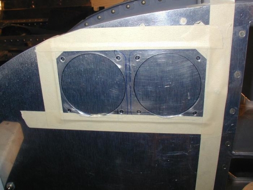 Template used to locate compass and clock