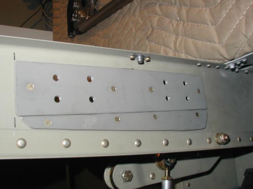 Doublers installed with keeper rivets