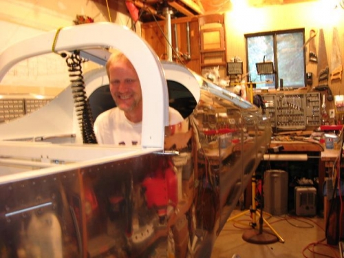 I haven't climbed out yet.  Good shot down the fuse with the skins on!