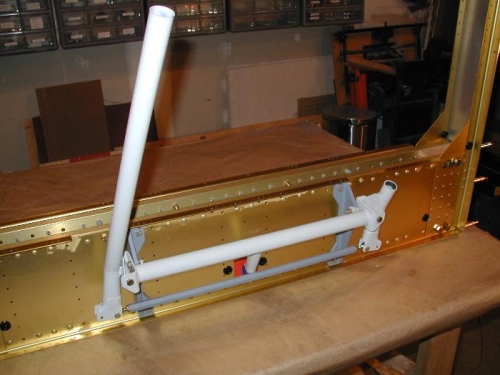 Control stick assembly view from left and aft