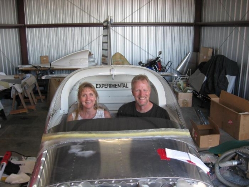 Gayle and I enjoying the comfortable seating