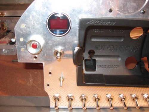 Voltmeter and it's switch; dimmer switch