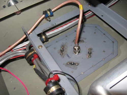 Backing plate and coaxial connected