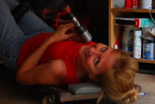 What's this?  She's taking a break!