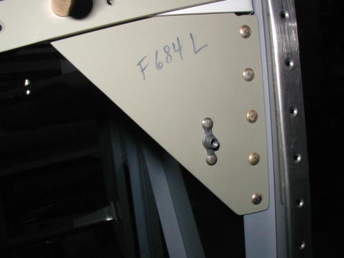 F-684 L riveted to firewall