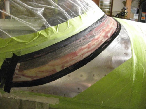 Finishing filler in place left to harden some