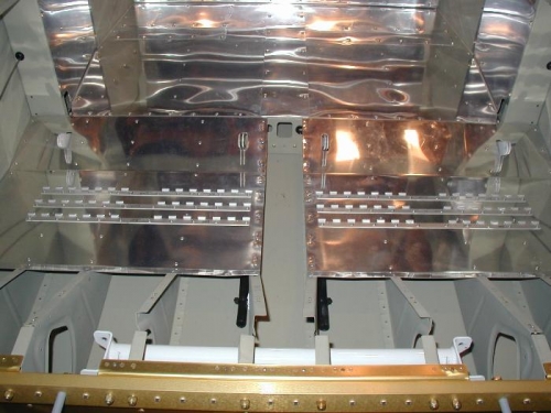 Aft seat floors in place