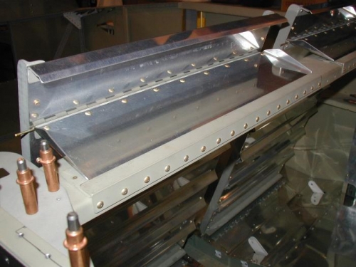 Left seat back brace.