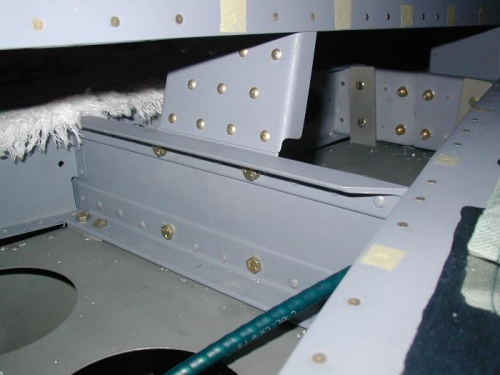 F-781 plate riveted to VS and bolted to HS