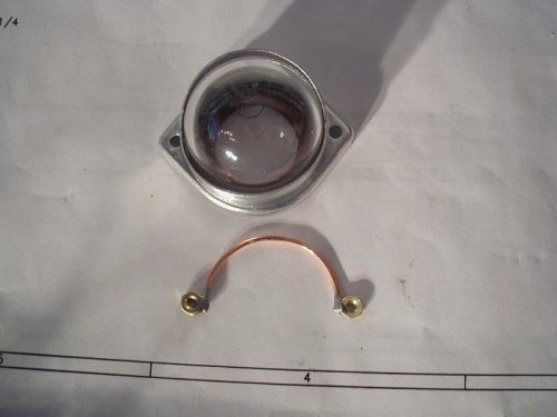 Copper wire with nuts soldered in place