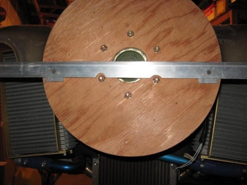 Mounted to the prop disc