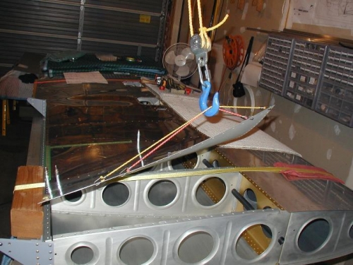 A look at the business end of the block and tackle... (think that hook is big enough?)